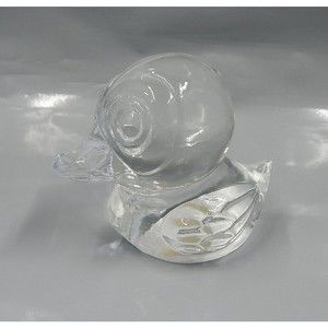 Cristallerie Zwiesel Duck Figurine Paperweight Clear Glass Germany